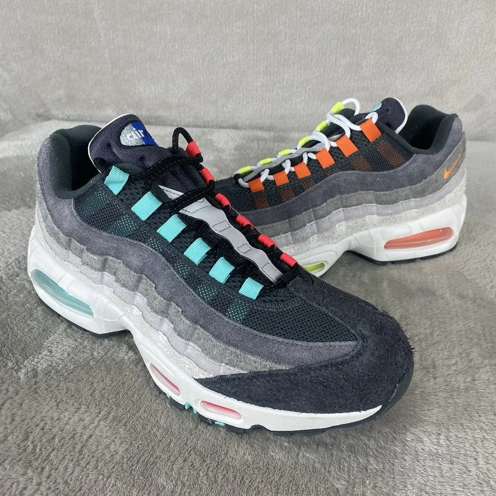Nike Air Max 95 Big Bubble OG Greedy Mens Shoes Size 10.5 Gray Suede IU2636-300